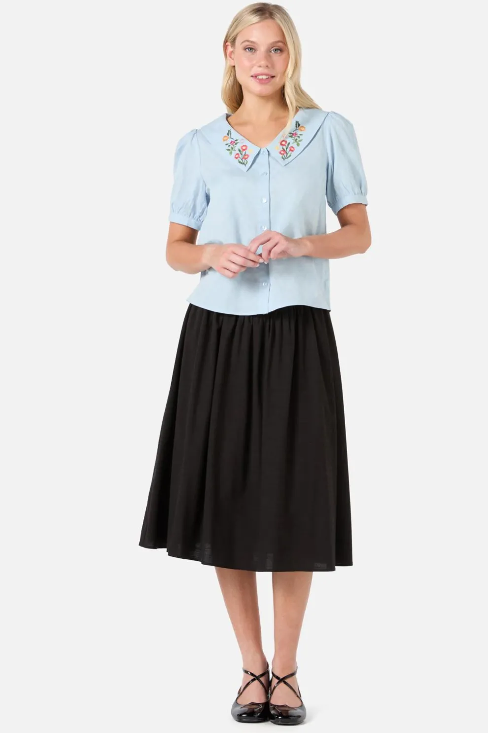 Lattice Embroidered Blouse