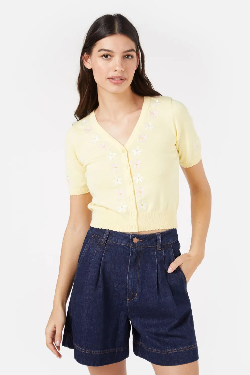 Lemonade Emb Cardigan