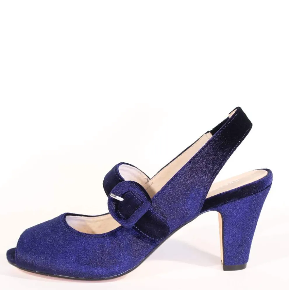 Liberty Velvet Mary Jane Heels