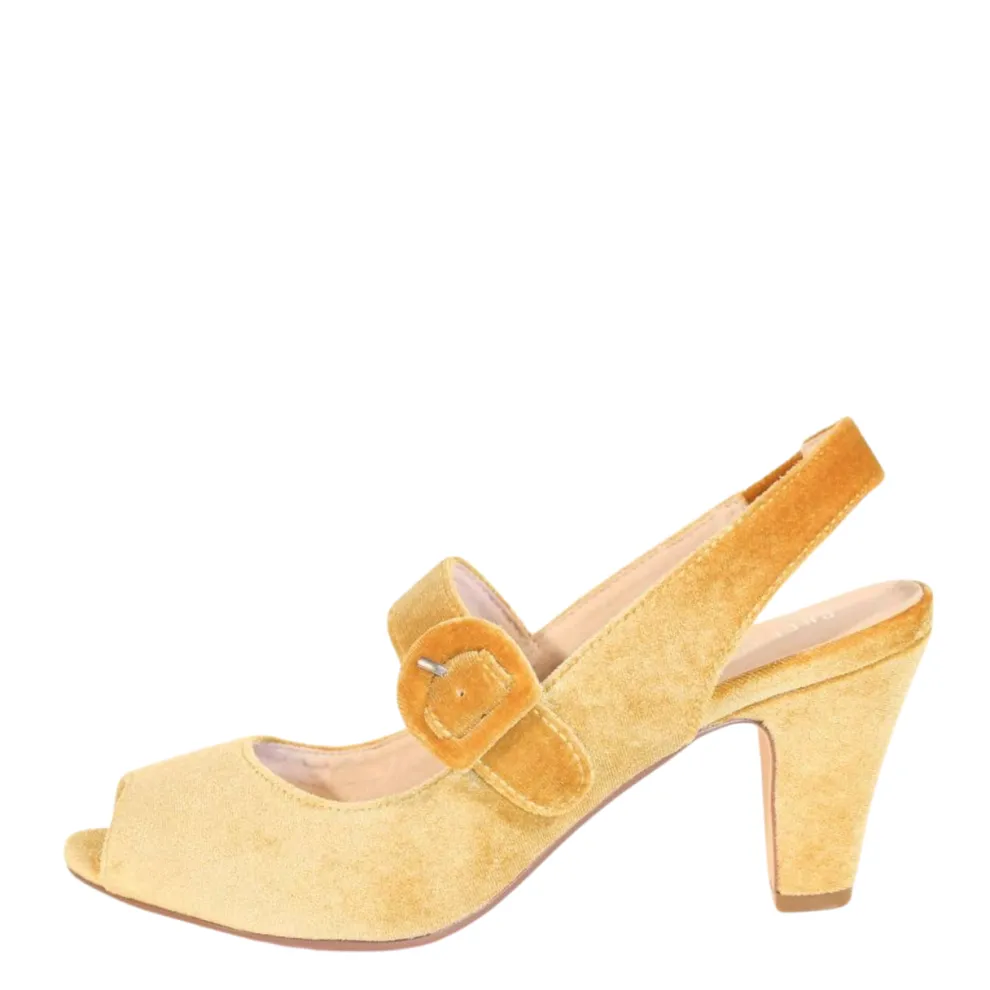 Liberty Velvet Mary Jane Heels