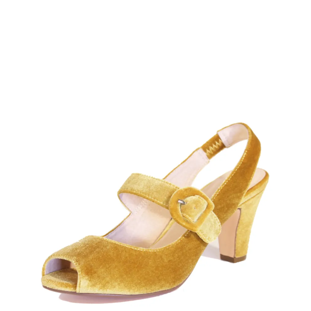 Liberty Velvet Mary Jane Heels