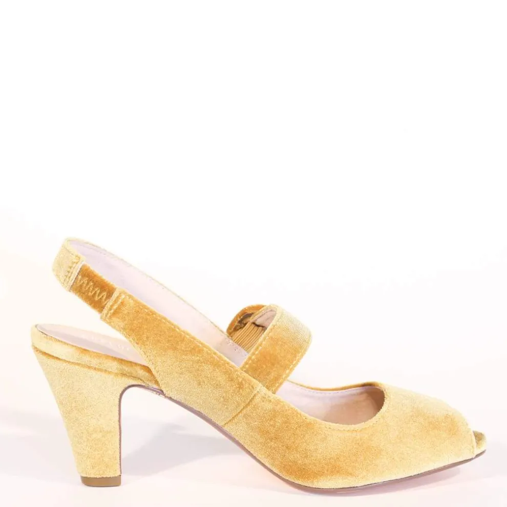 Liberty Velvet Mary Jane Heels