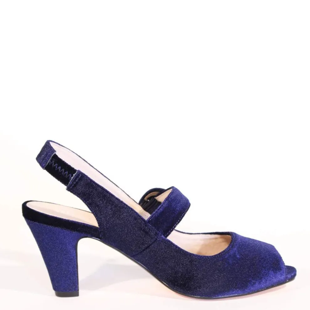 Liberty Velvet Mary Jane Heels