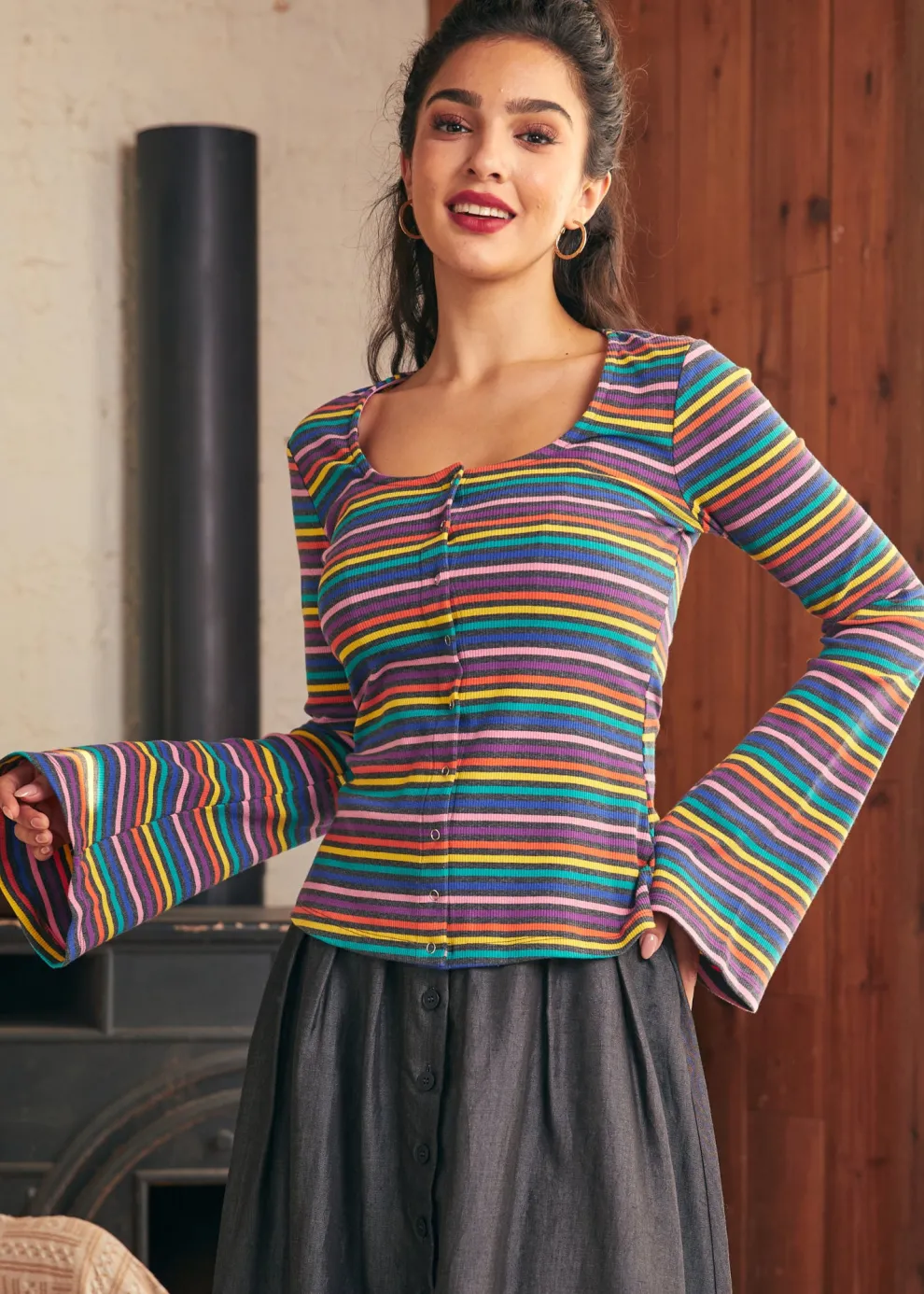 Lost in Love Bell Sleeve Top