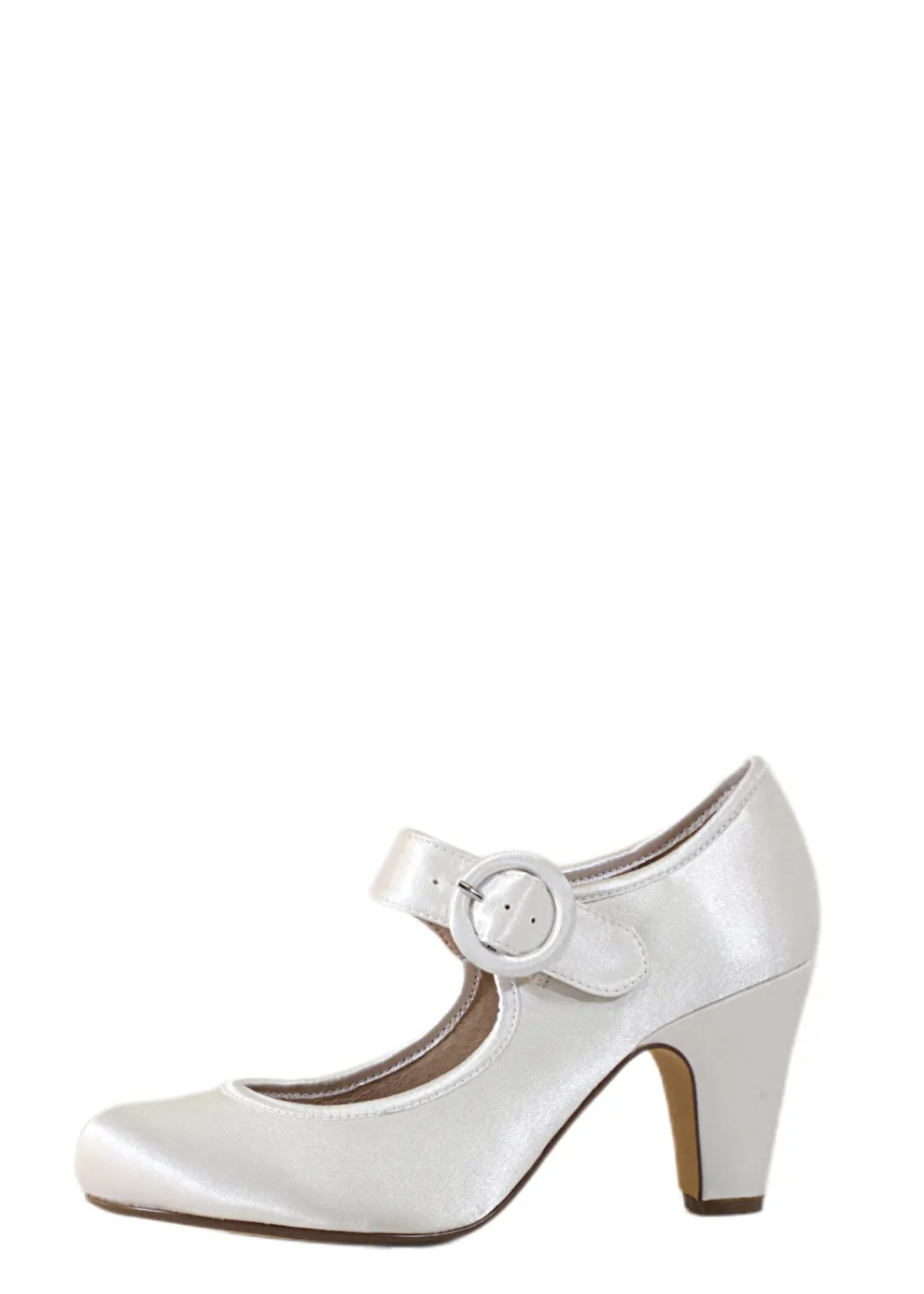 Madeline Satin Mary Jane Heels