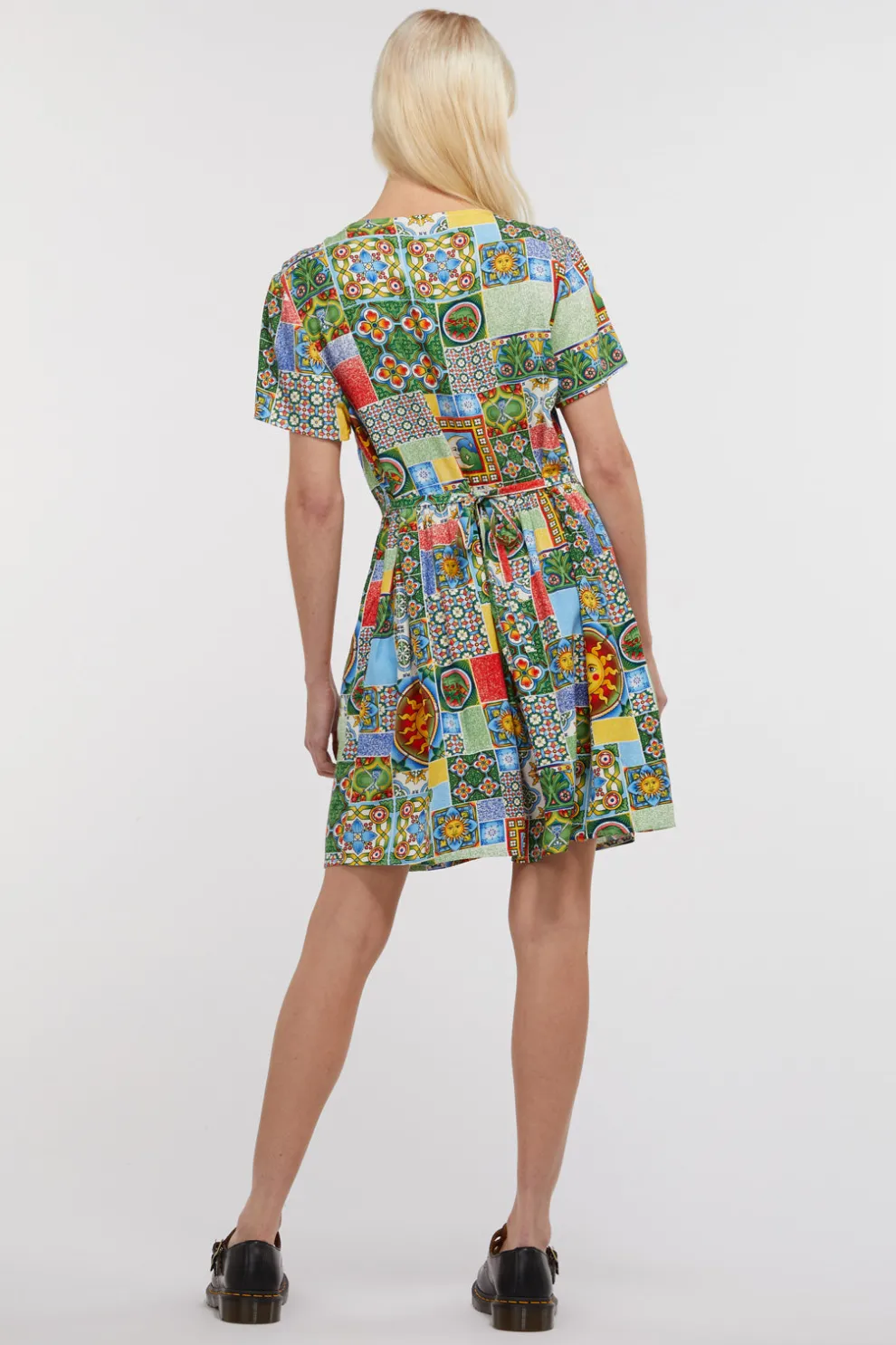 Majolica Viscose Baby Doll Dress