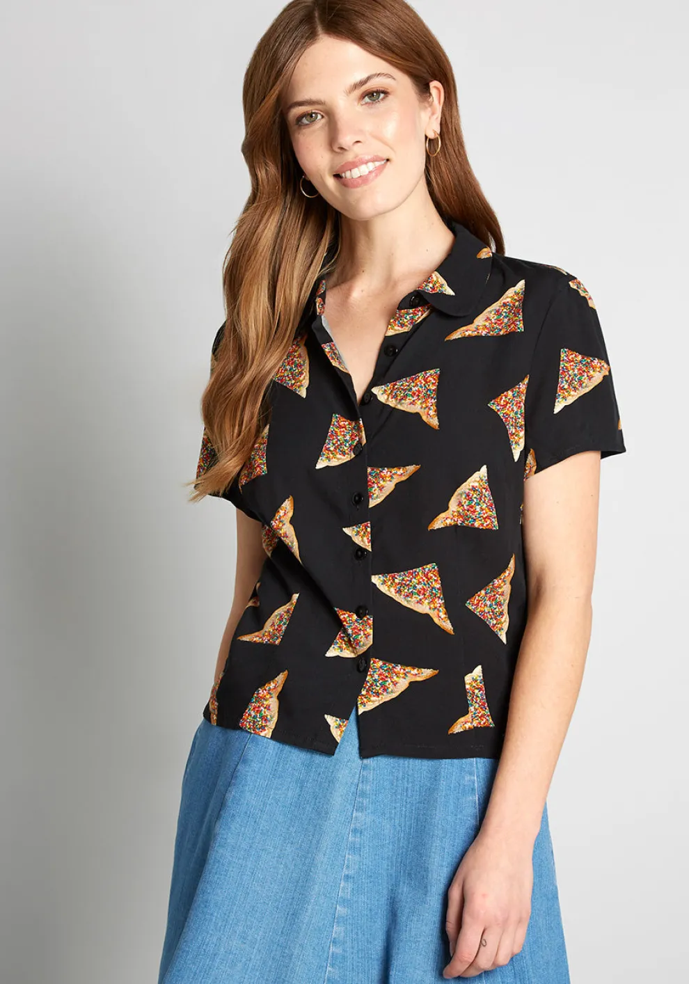 Making That Fairy Bread Button-Up Top