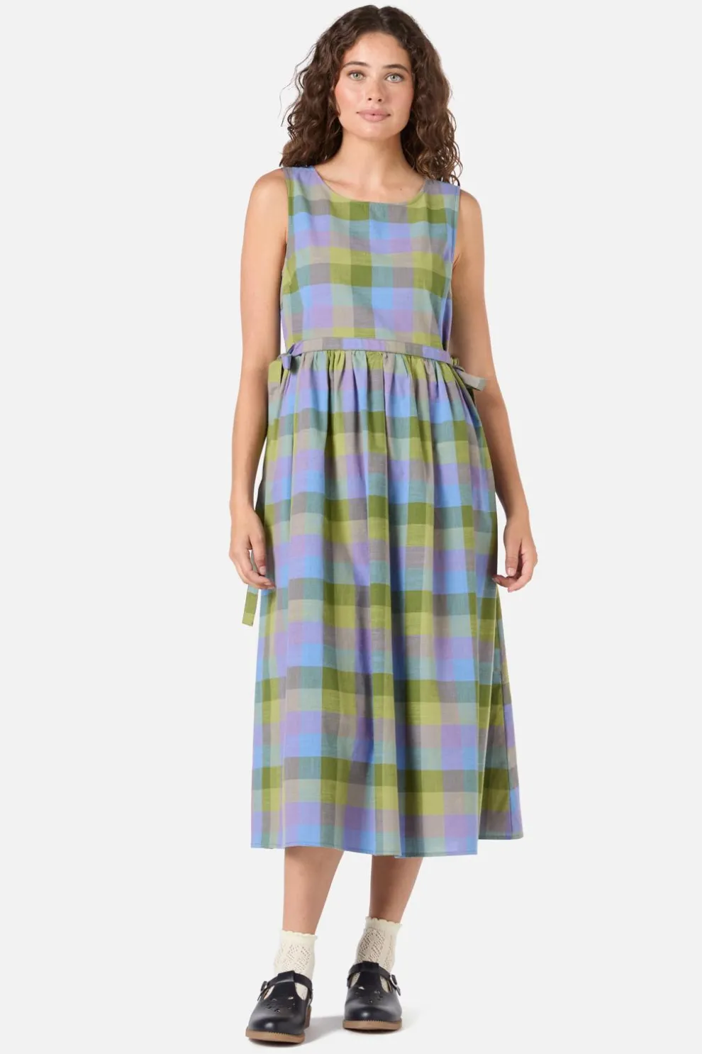 Maxine Check Midi Dress