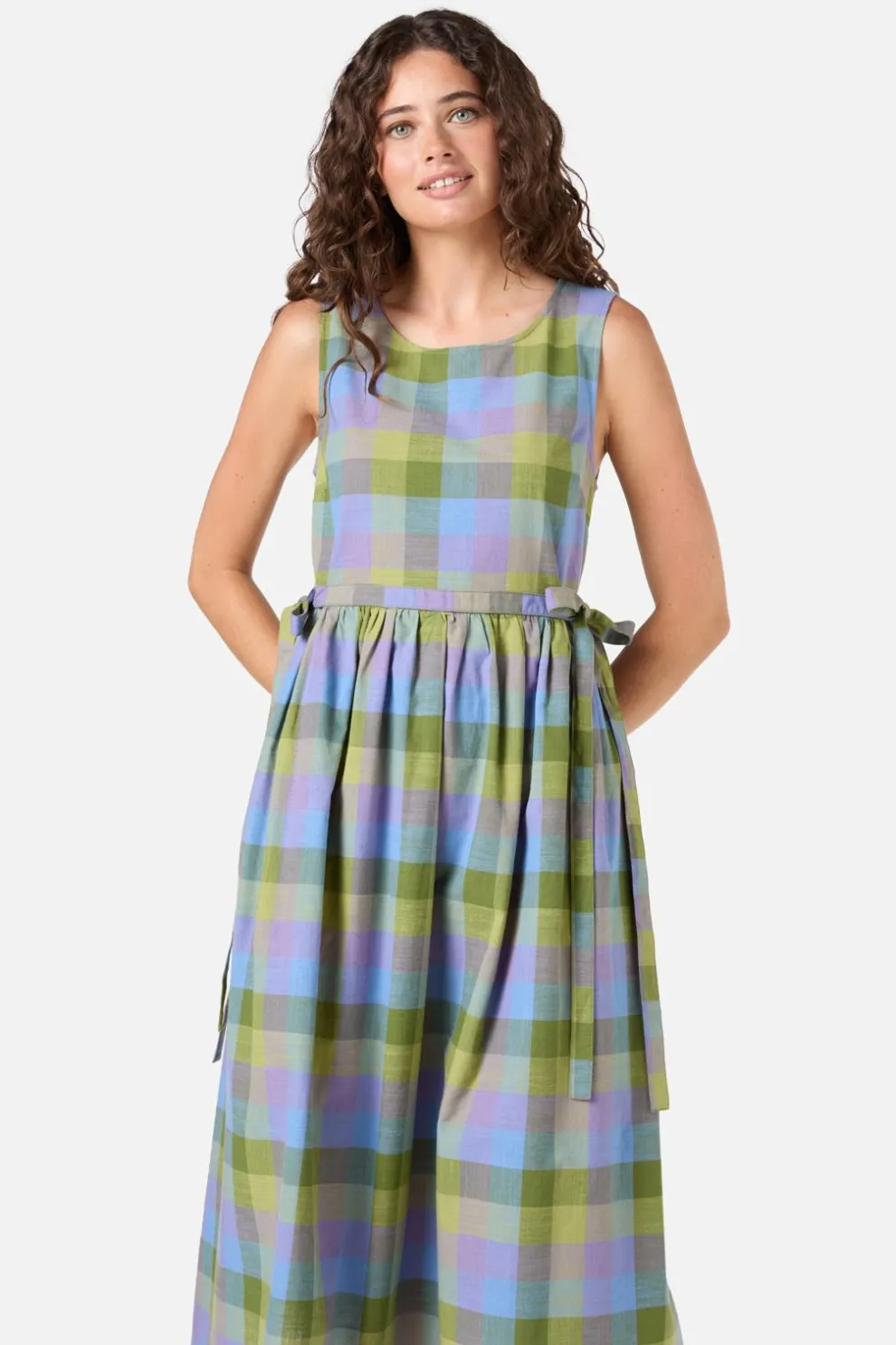 Maxine Check Midi Dress