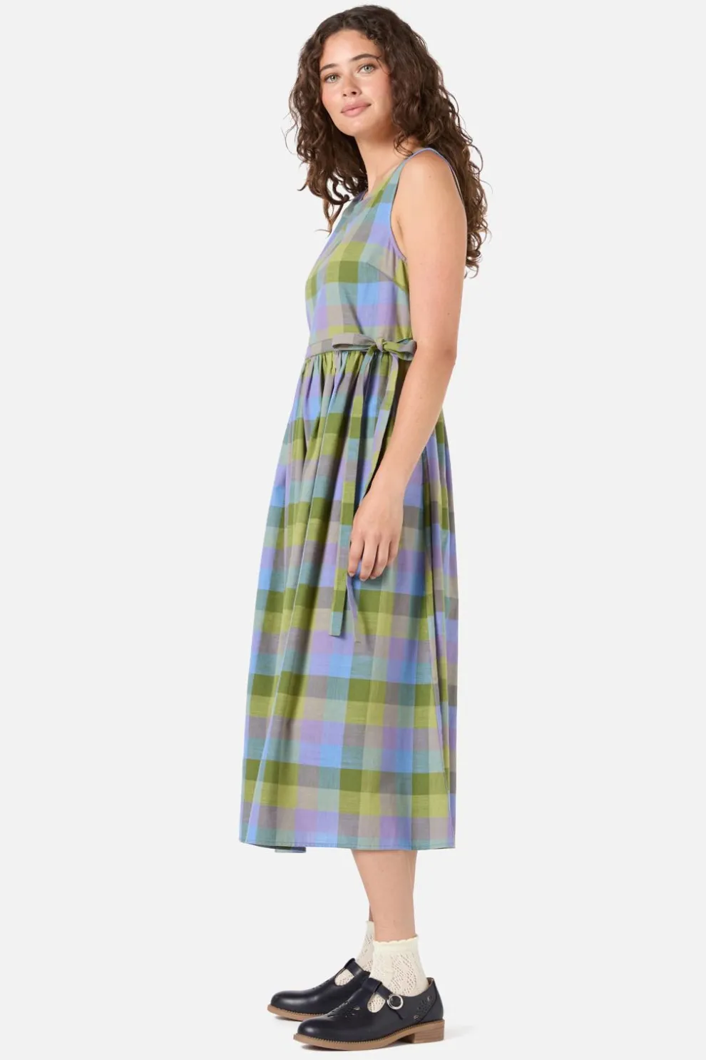 Maxine Check Midi Dress