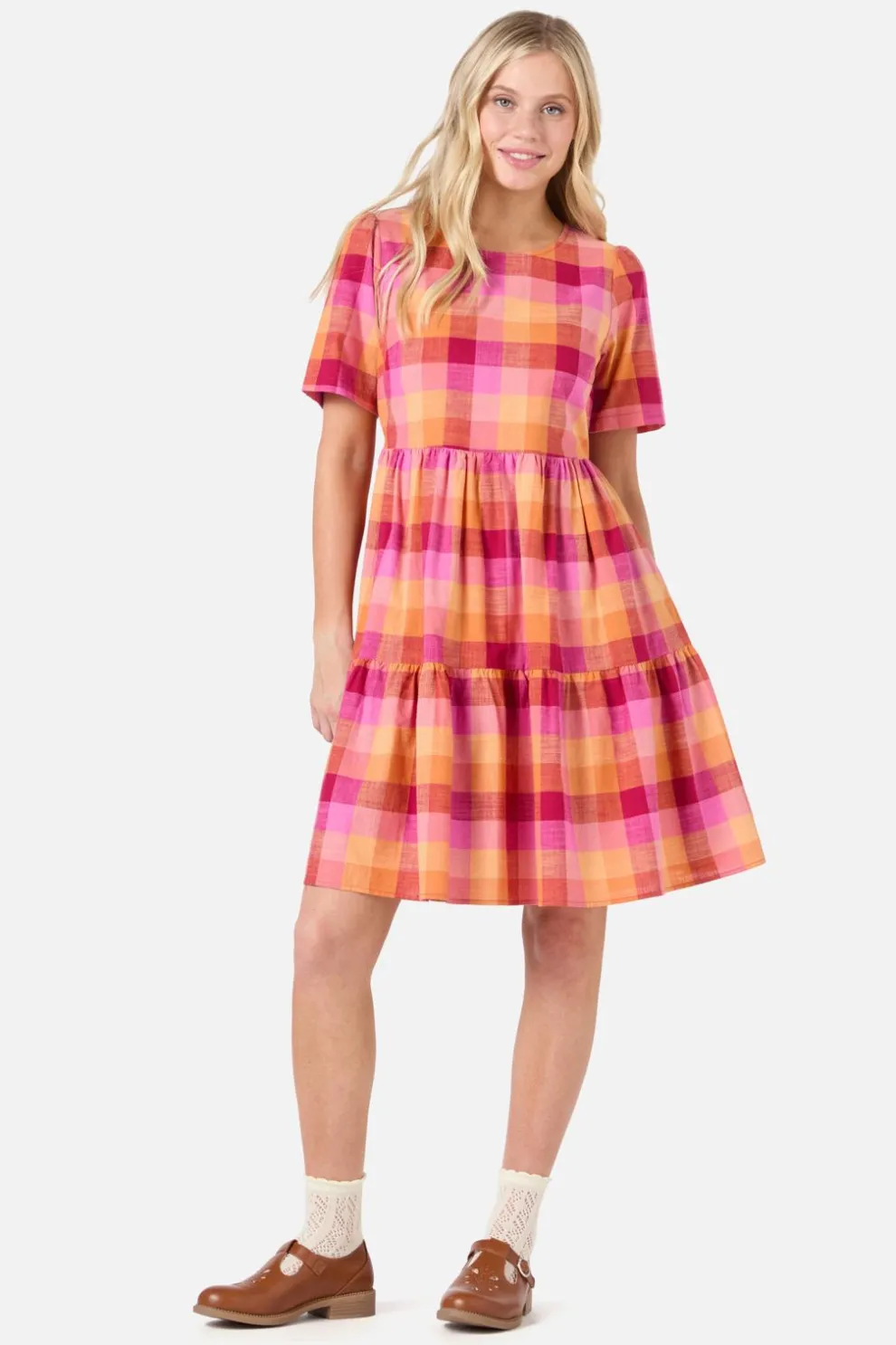 Maxine Check Smock Dress