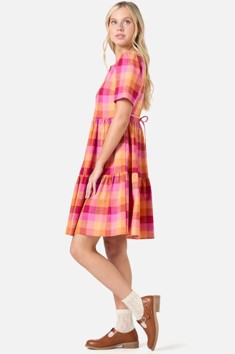 Maxine Check Smock Dress