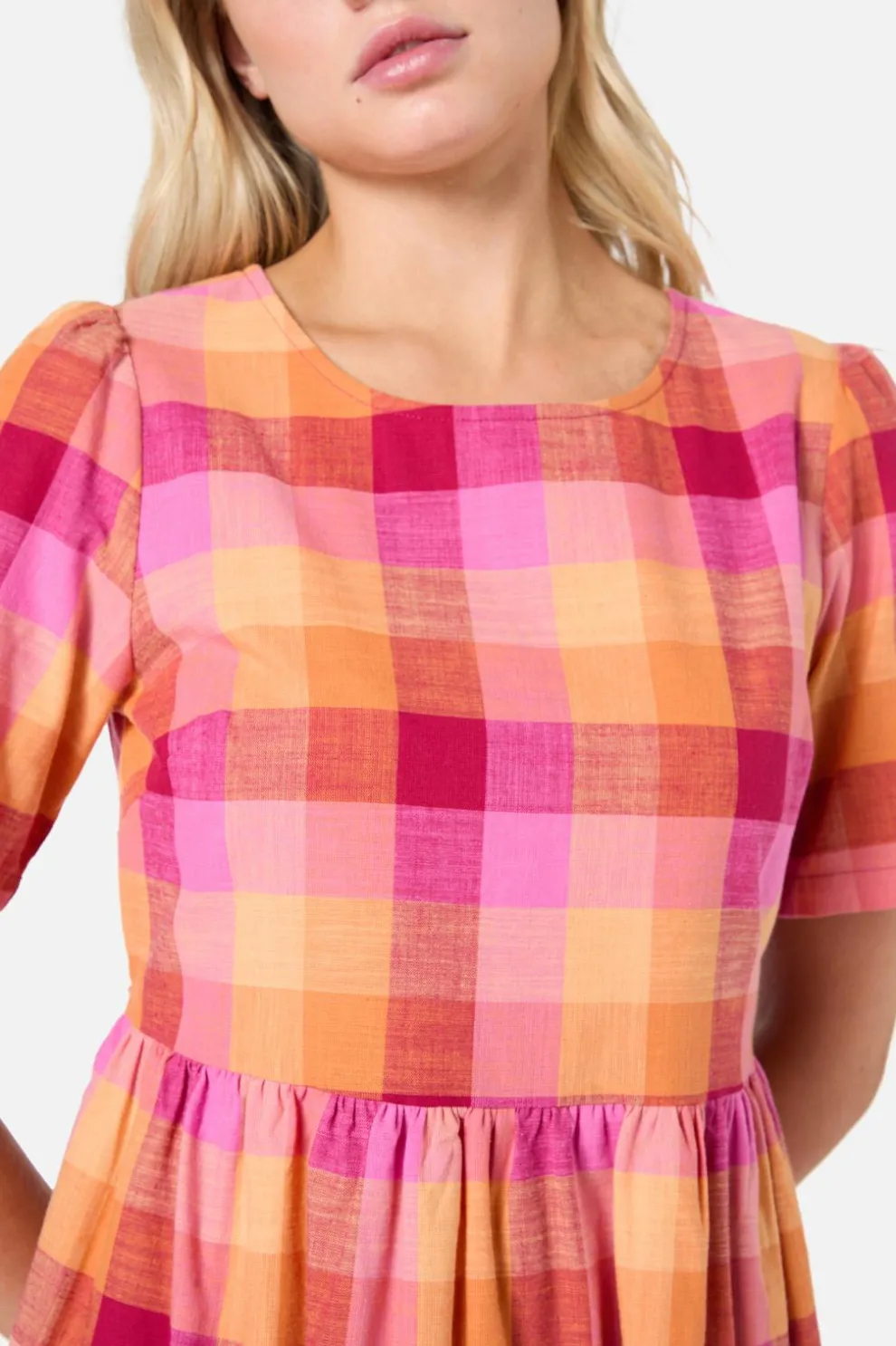 Maxine Check Smock Dress