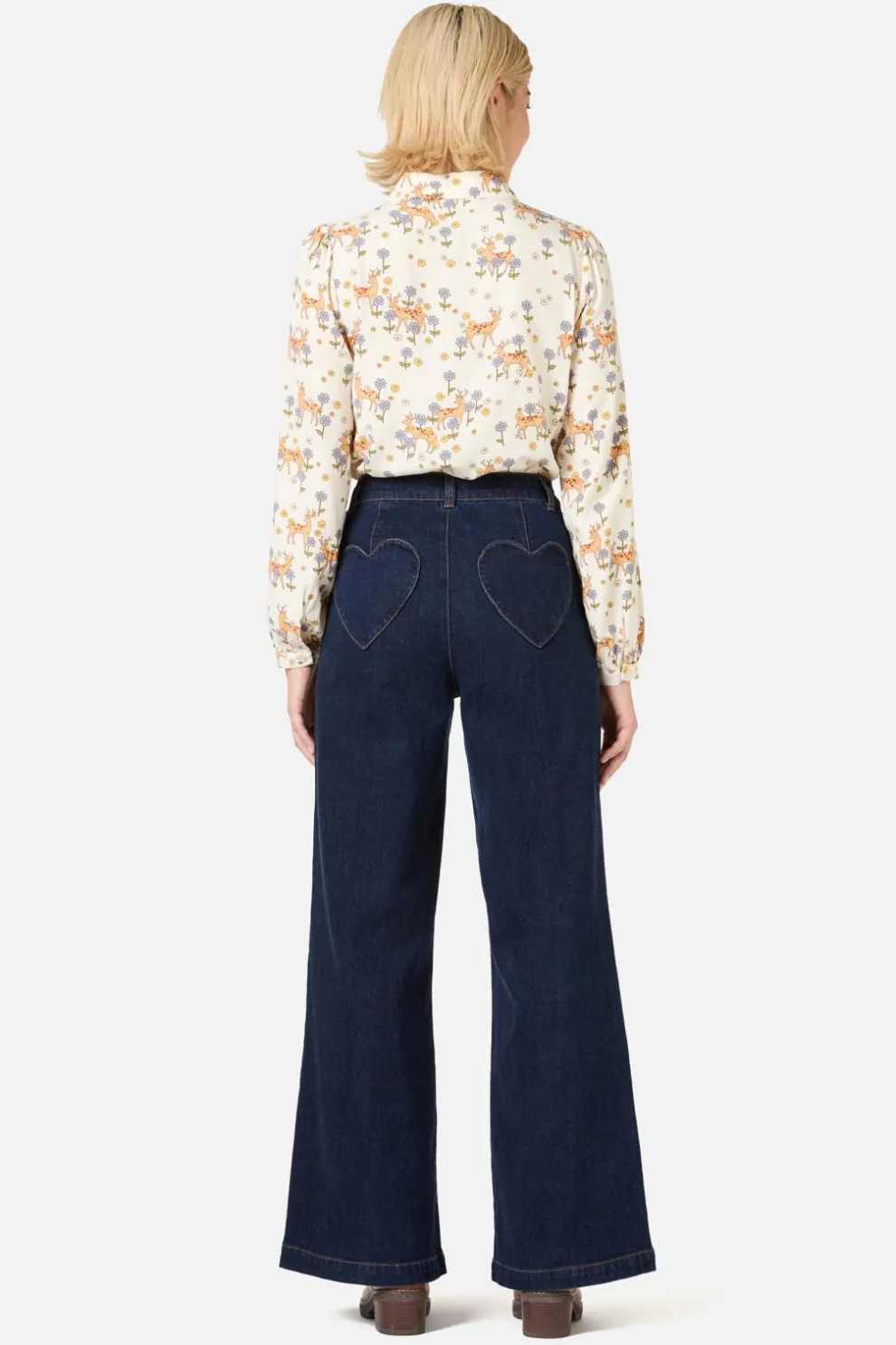 Meadow Deer Long Sleeve Blouse