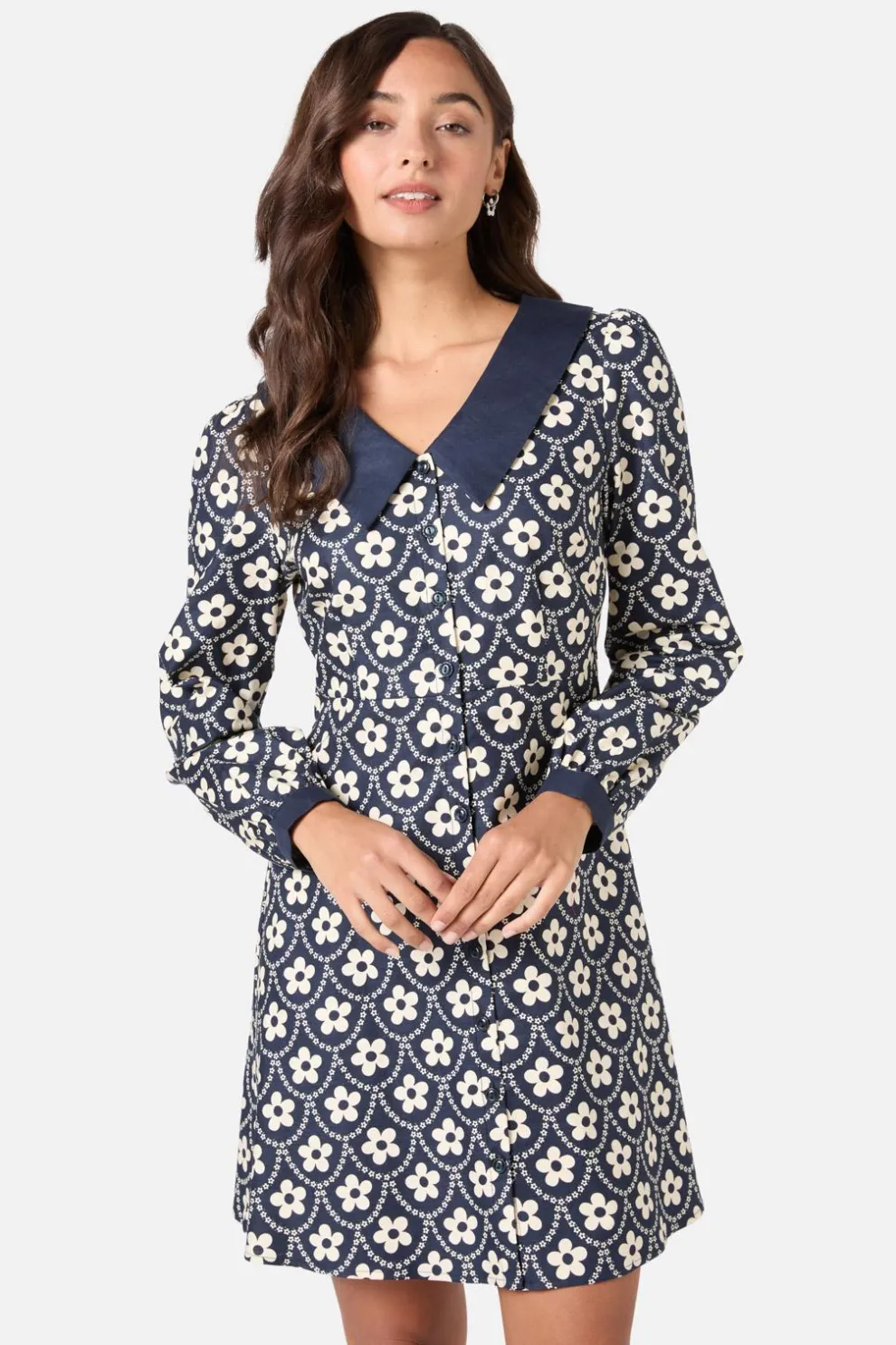 Megan Cute Collar Mini Dress