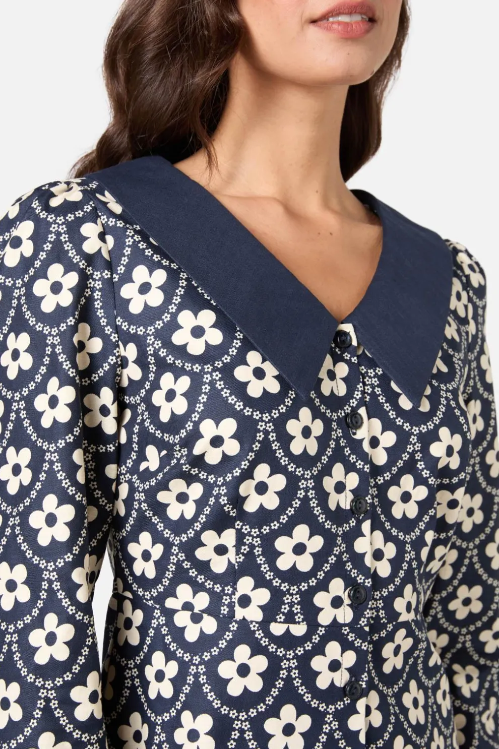 Megan Cute Collar Mini Dress