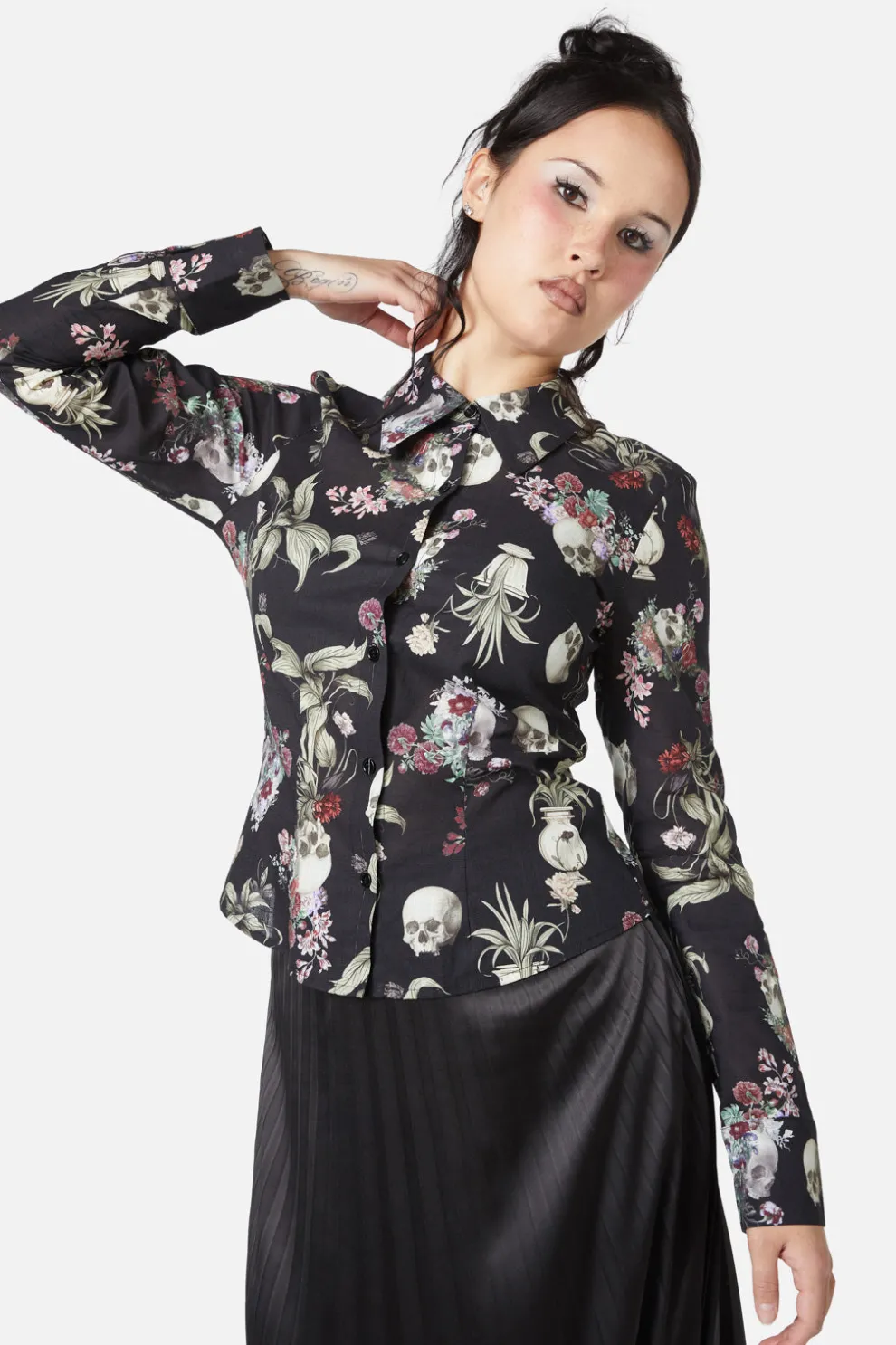 Memento Mori Printed Blouse
