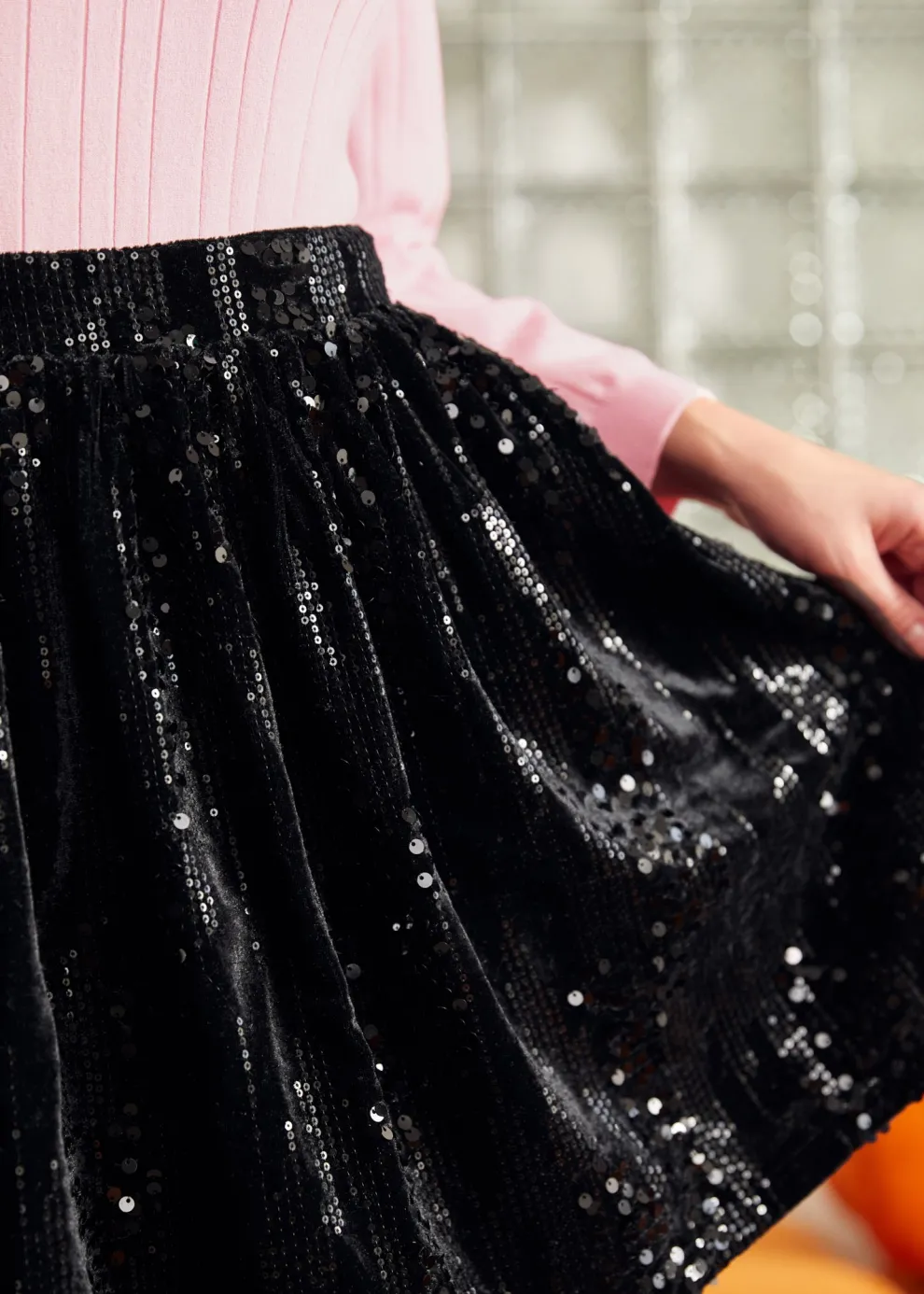 Midnight Muse Dirndl Velvet Skirt