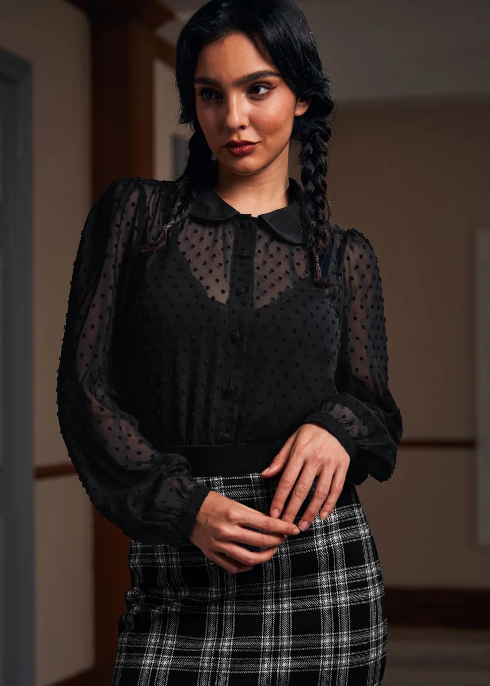 More Mulled Wine Collared Blouse