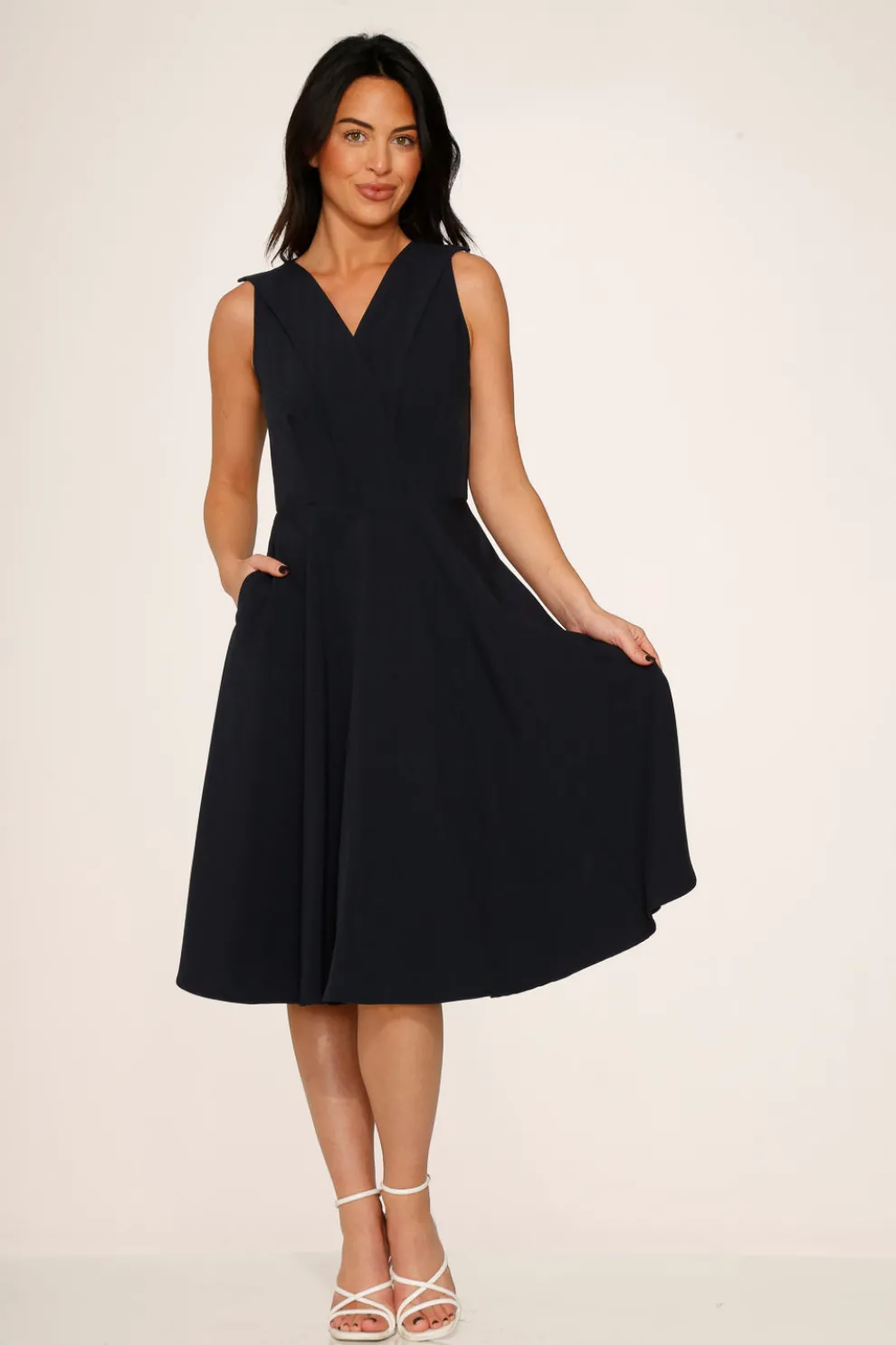 Navy Blue Swing Dress