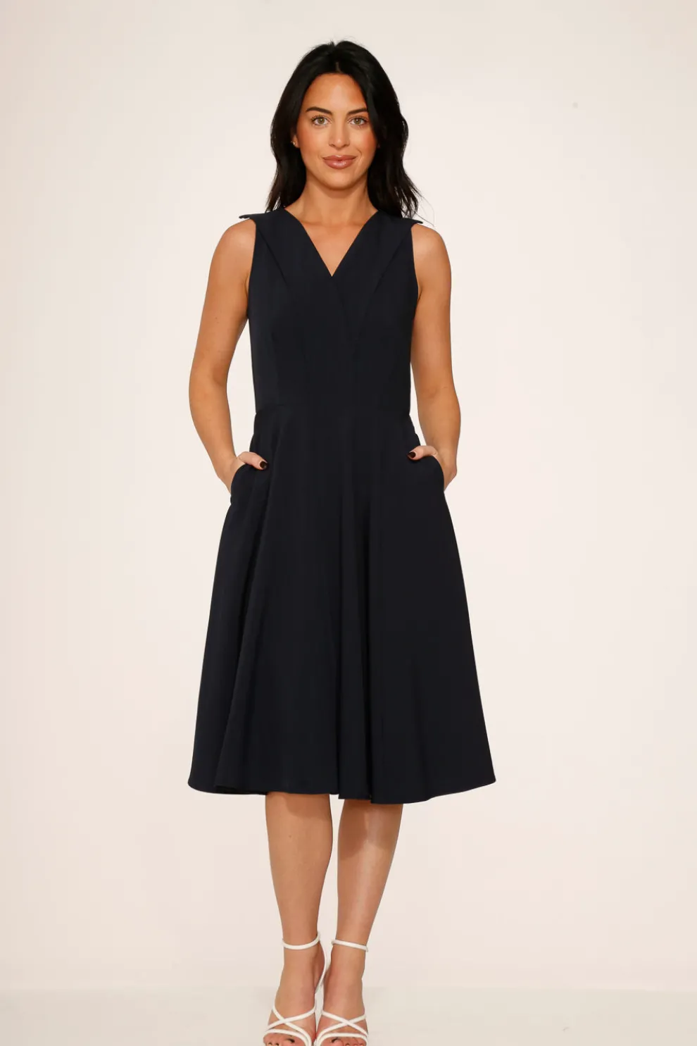 Navy Blue Swing Dress