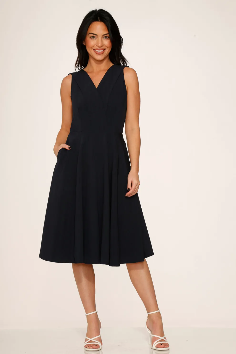Navy Blue Swing Dress