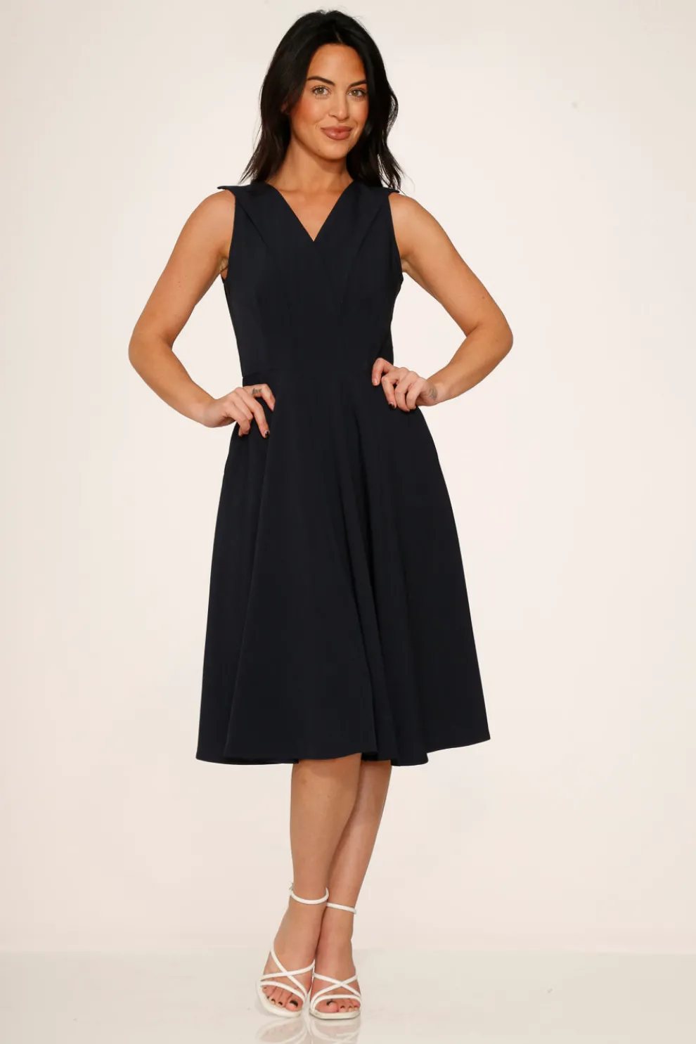 Navy Blue Swing Dress