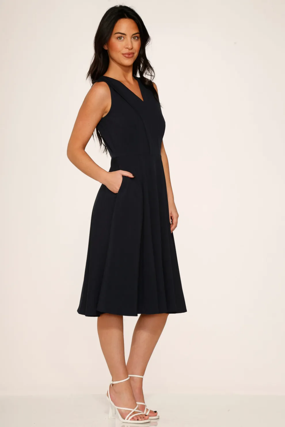 Navy Blue Swing Dress