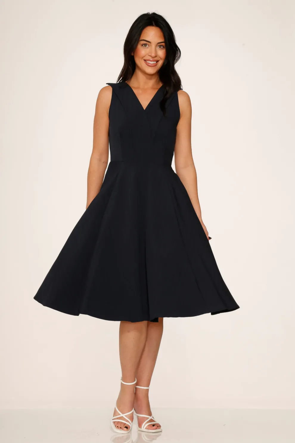 Navy Blue Swing Dress