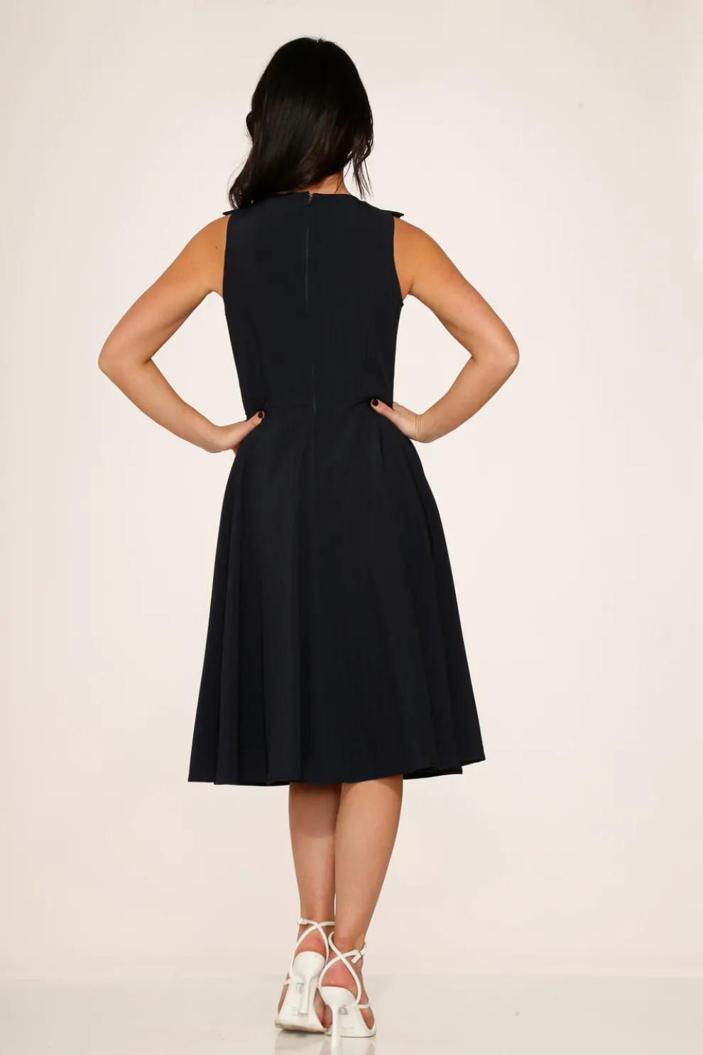 Navy Blue Swing Dress