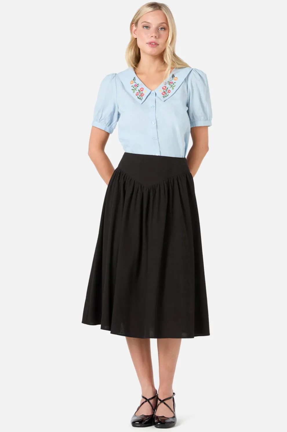 Nell Gathered Yoke Skirt