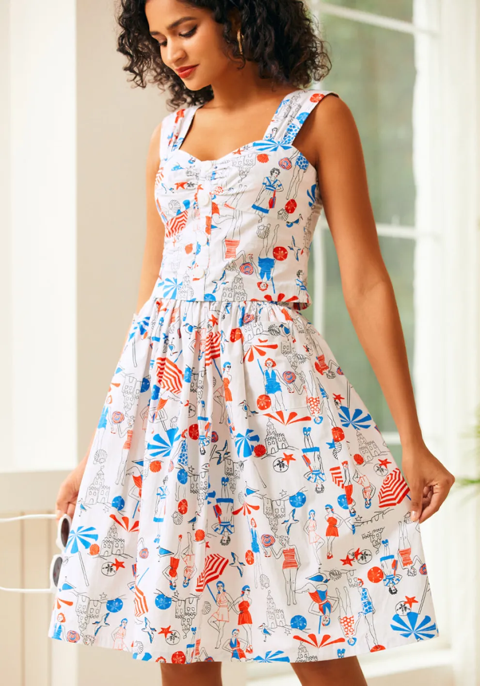 Ocean Breeze Midi Skirt