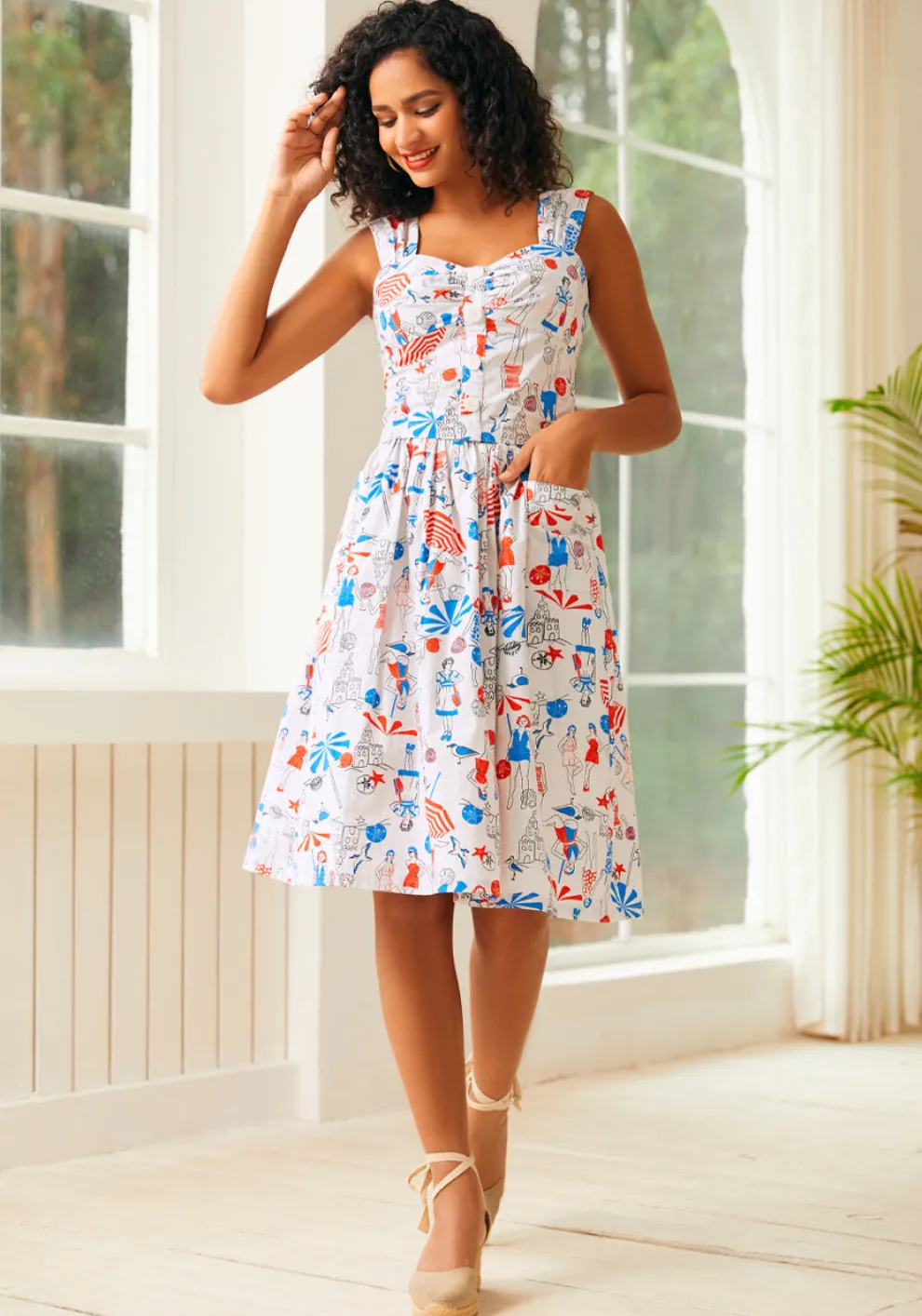 Ocean Breeze Midi Skirt