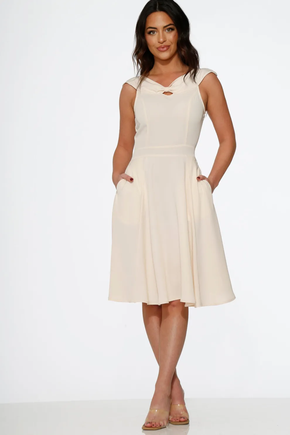 Off White Occasional Swing Dress