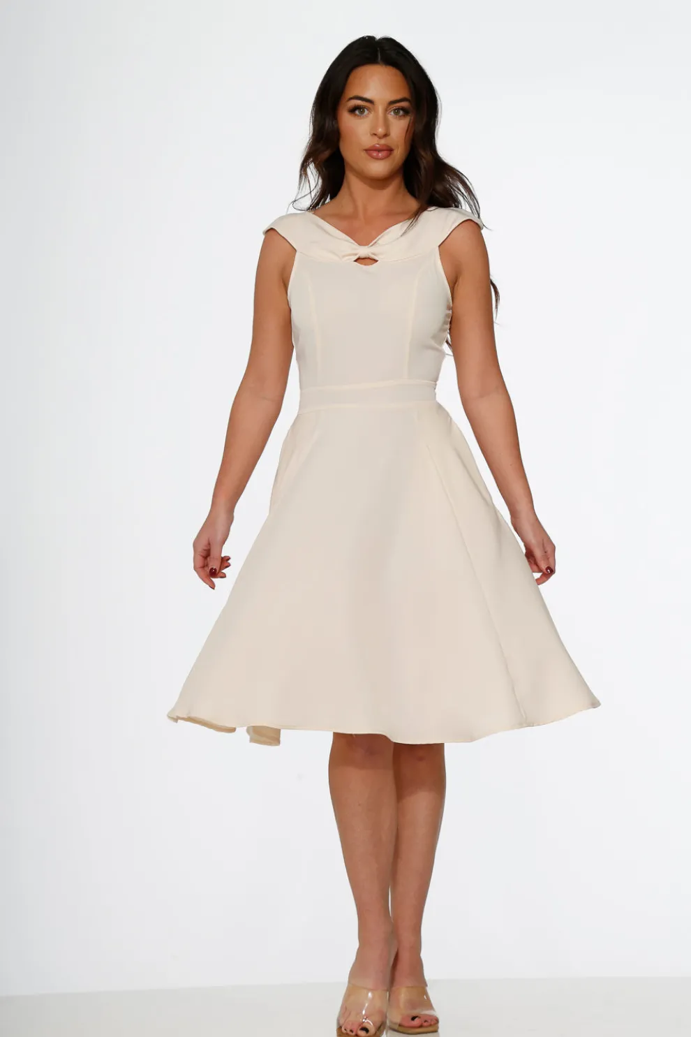 Off White Occasional Swing Dress