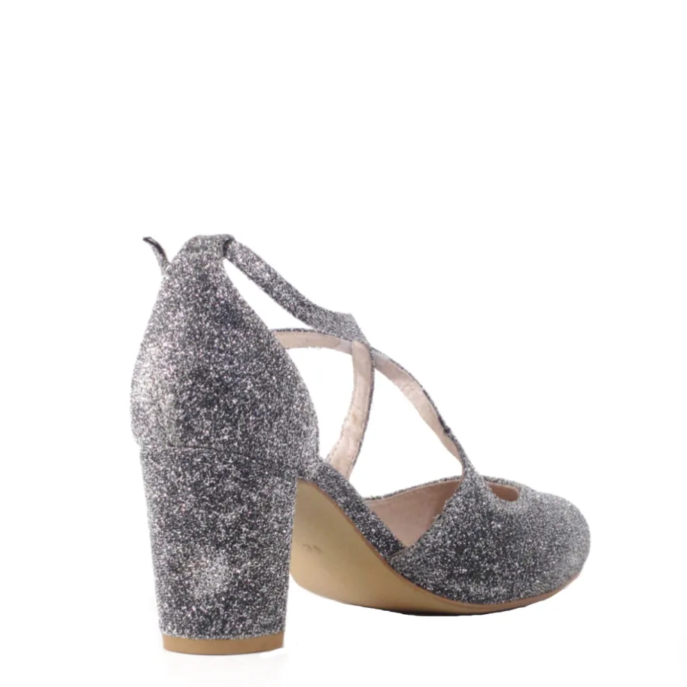 Oren Glitter Mary Jane Heels