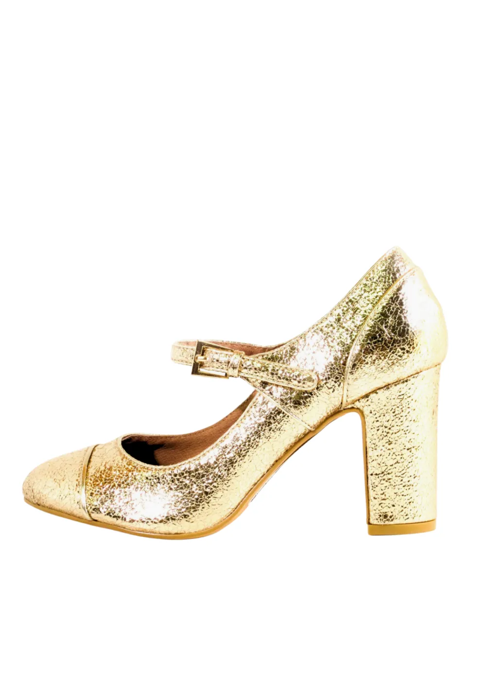 Orlando Gold Mary Jane Heels