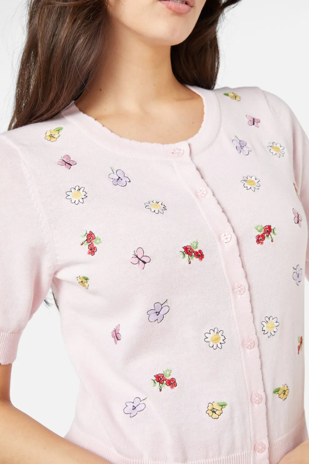 Papillon Embroidered Cardi