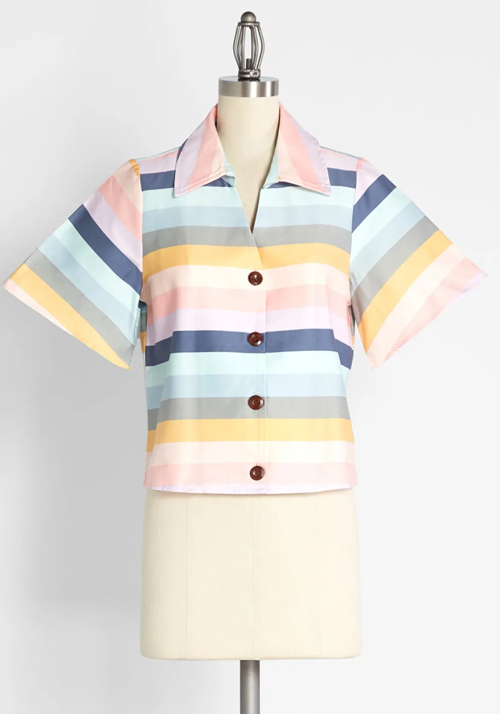 Pastel Sunsets Button-Up Shirt