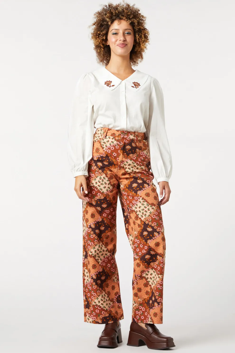 Patchwork Flower Jean
