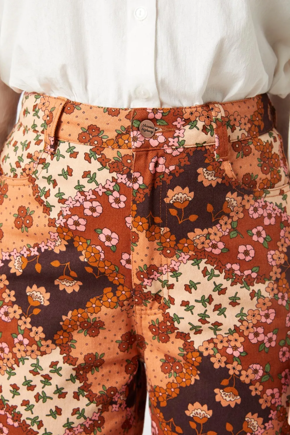 Patchwork Flower Jean