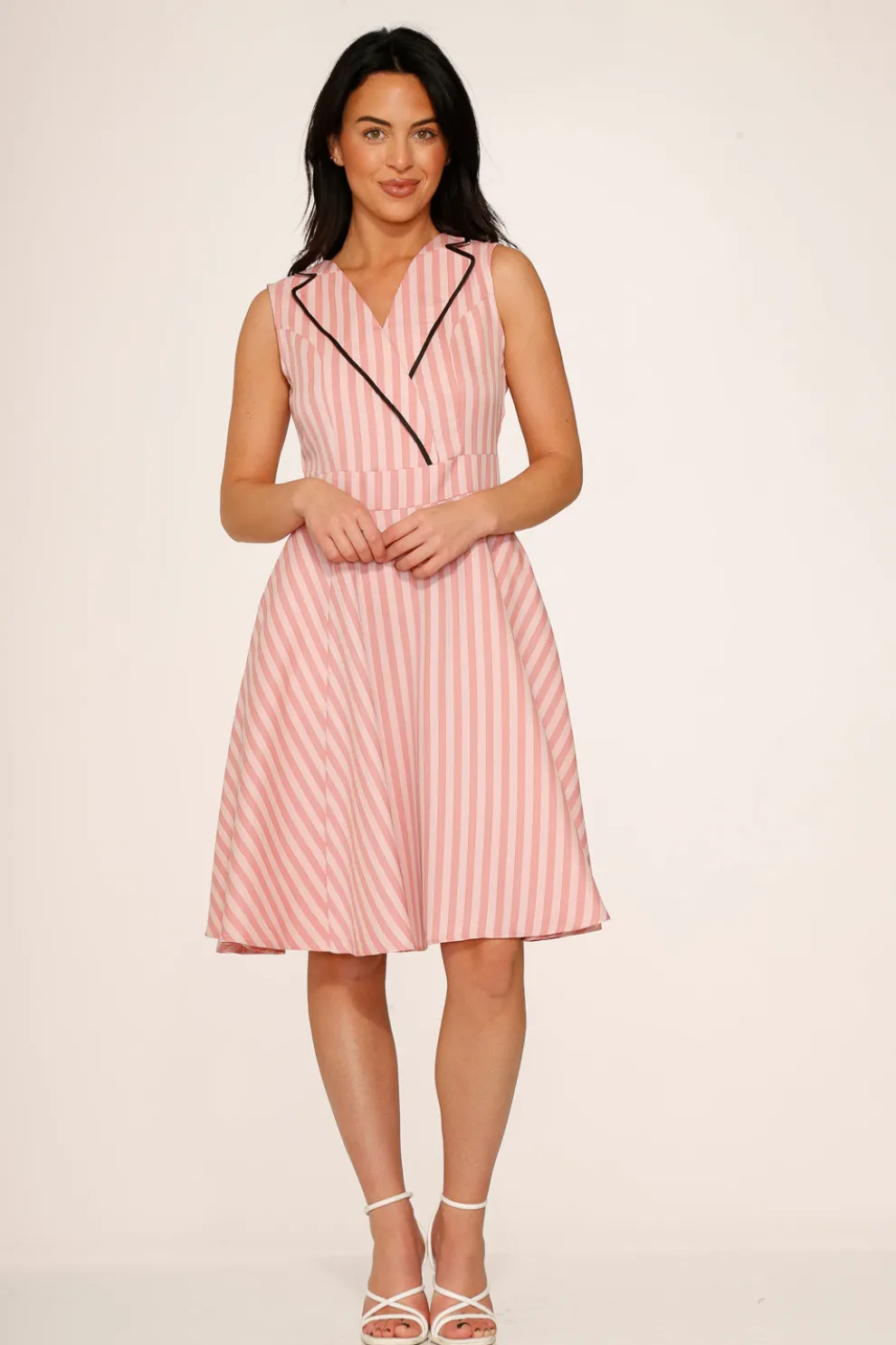 Pink Stripe Swing Dress