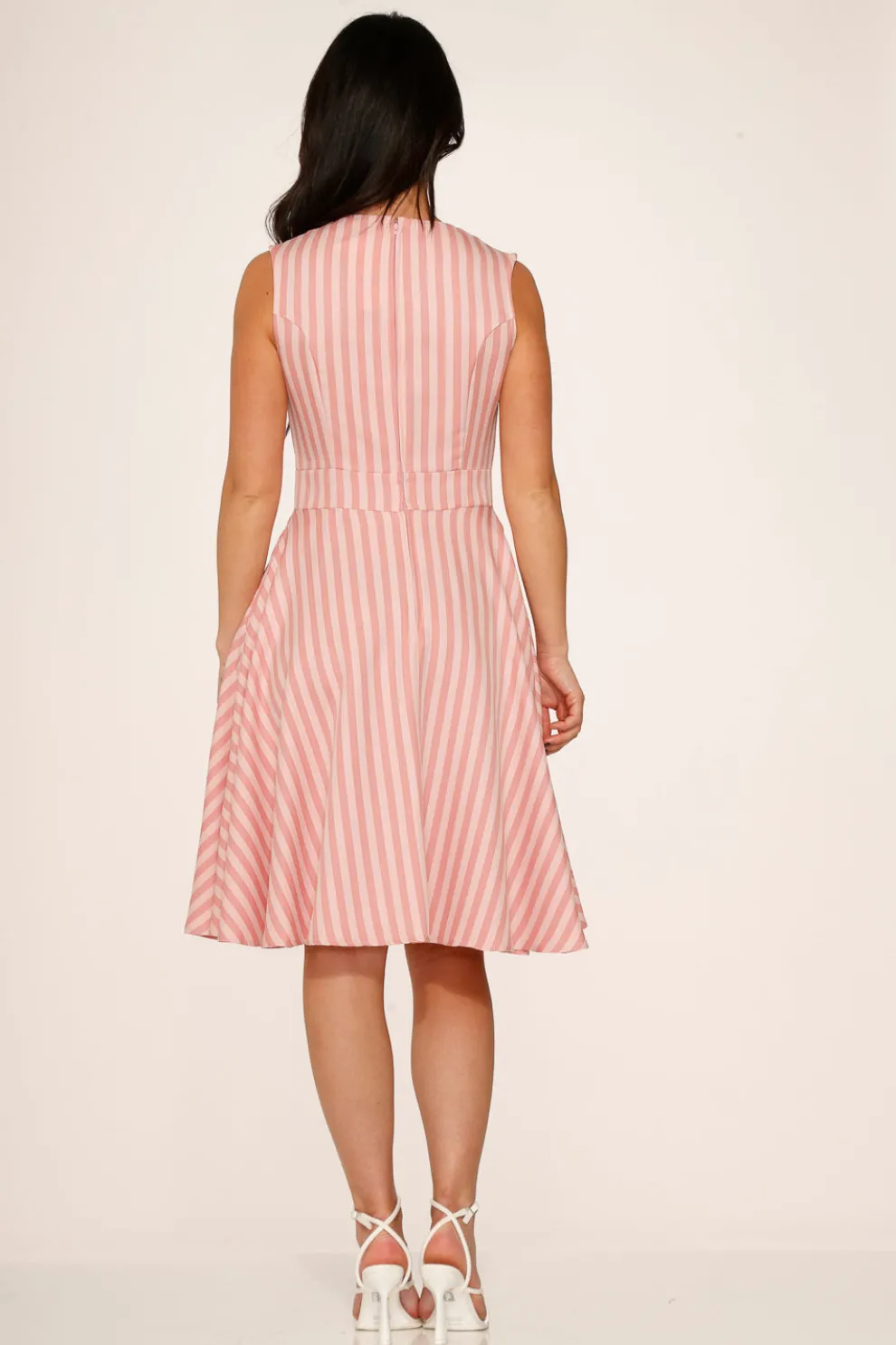 Pink Stripe Swing Dress