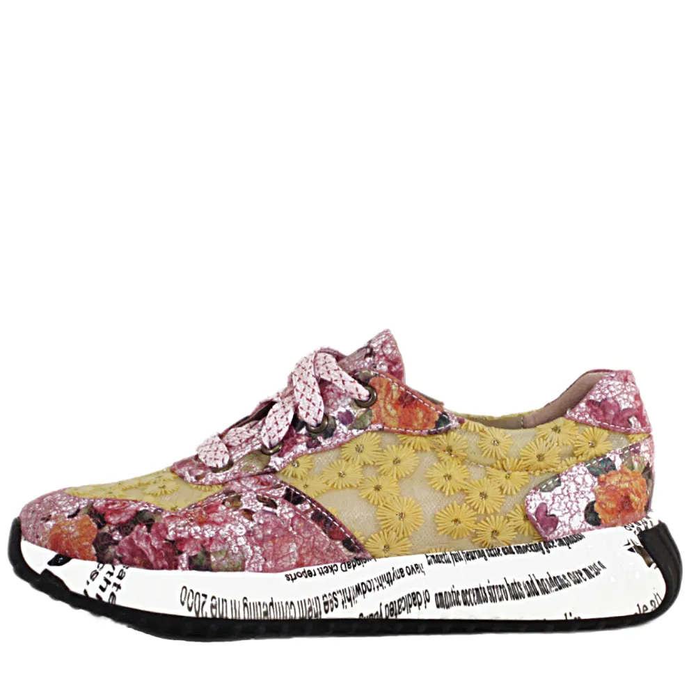 Pinky Floral Dad Sneakers