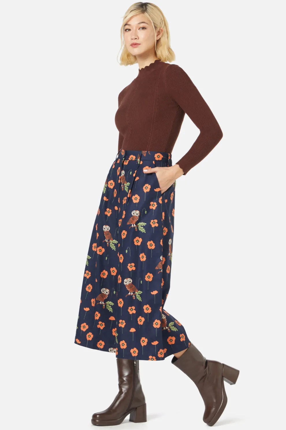Poppy Owl Skort