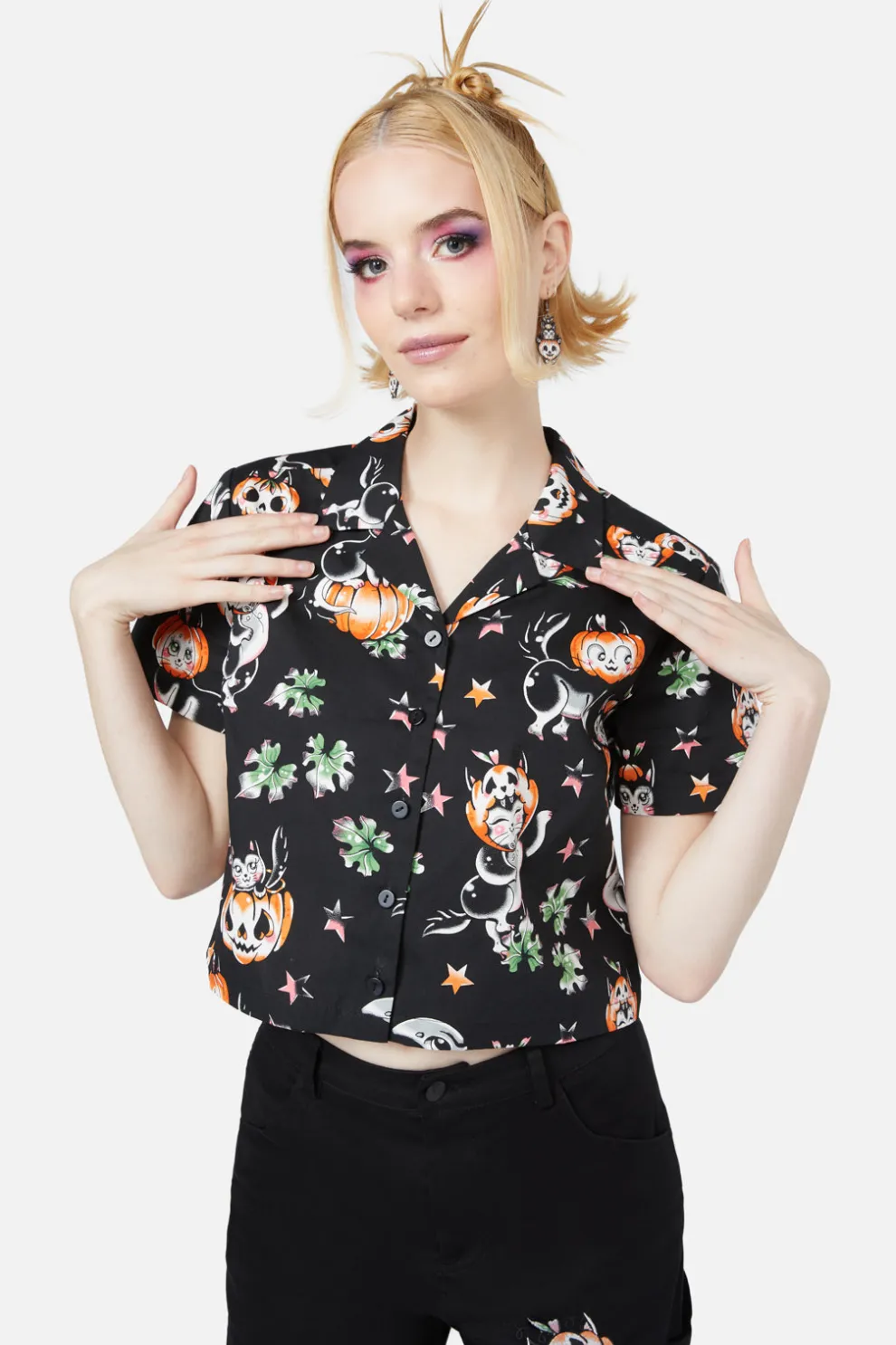 Pumpkin Patch Kitty Blouse