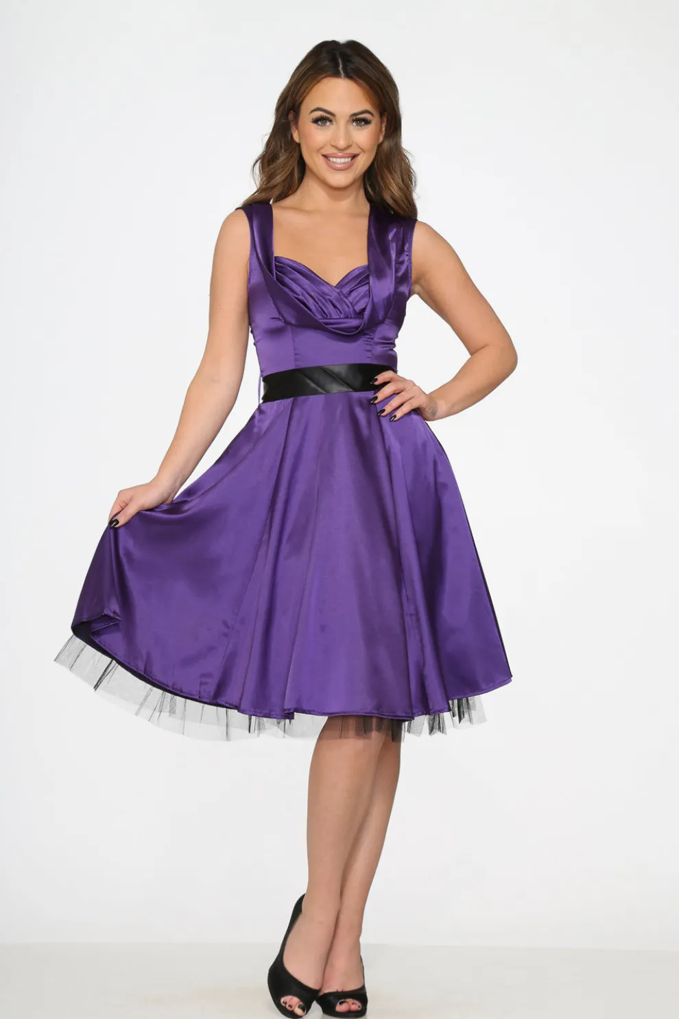 Purple Occastional Swing Dress