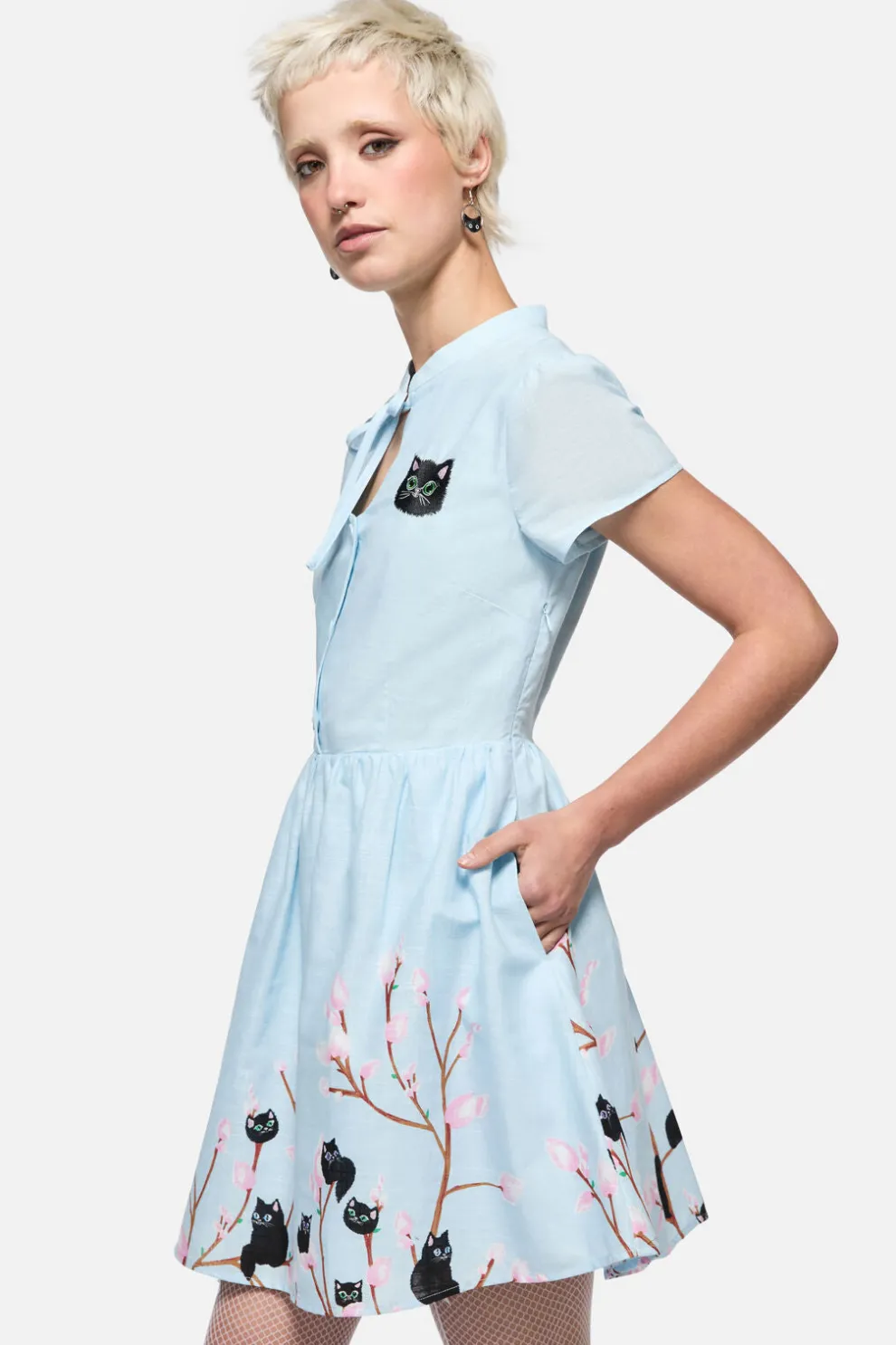 Pussy Willow Border Dress
