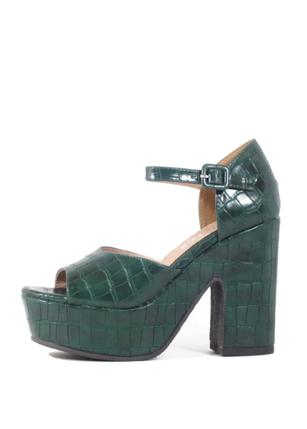 Quill Croco Platform Heels