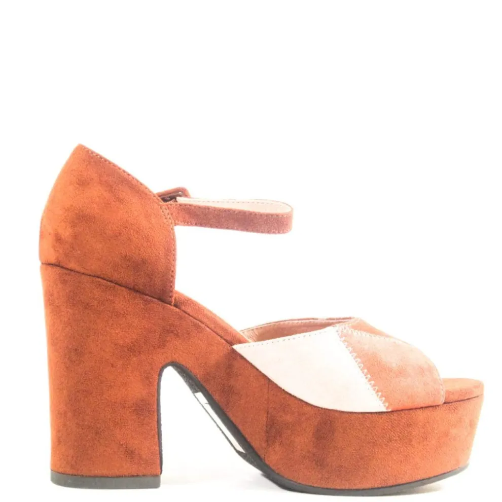 Quilted Patchwork Platform Heels